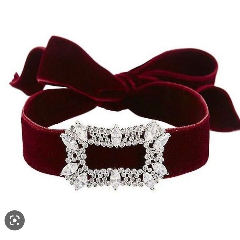 Fallon Jewelry Set of 3 Velvet Choker with Crystal Buckle - Picture 3 of 16